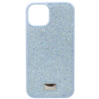 Накладка для iPhone 13 6.1 Swarovski (голубой)